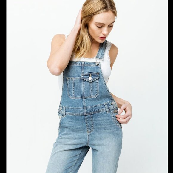 RSQ Tilly’s boyfriend ripped women’s denim overalls 3 26 - Picture 10 of 10